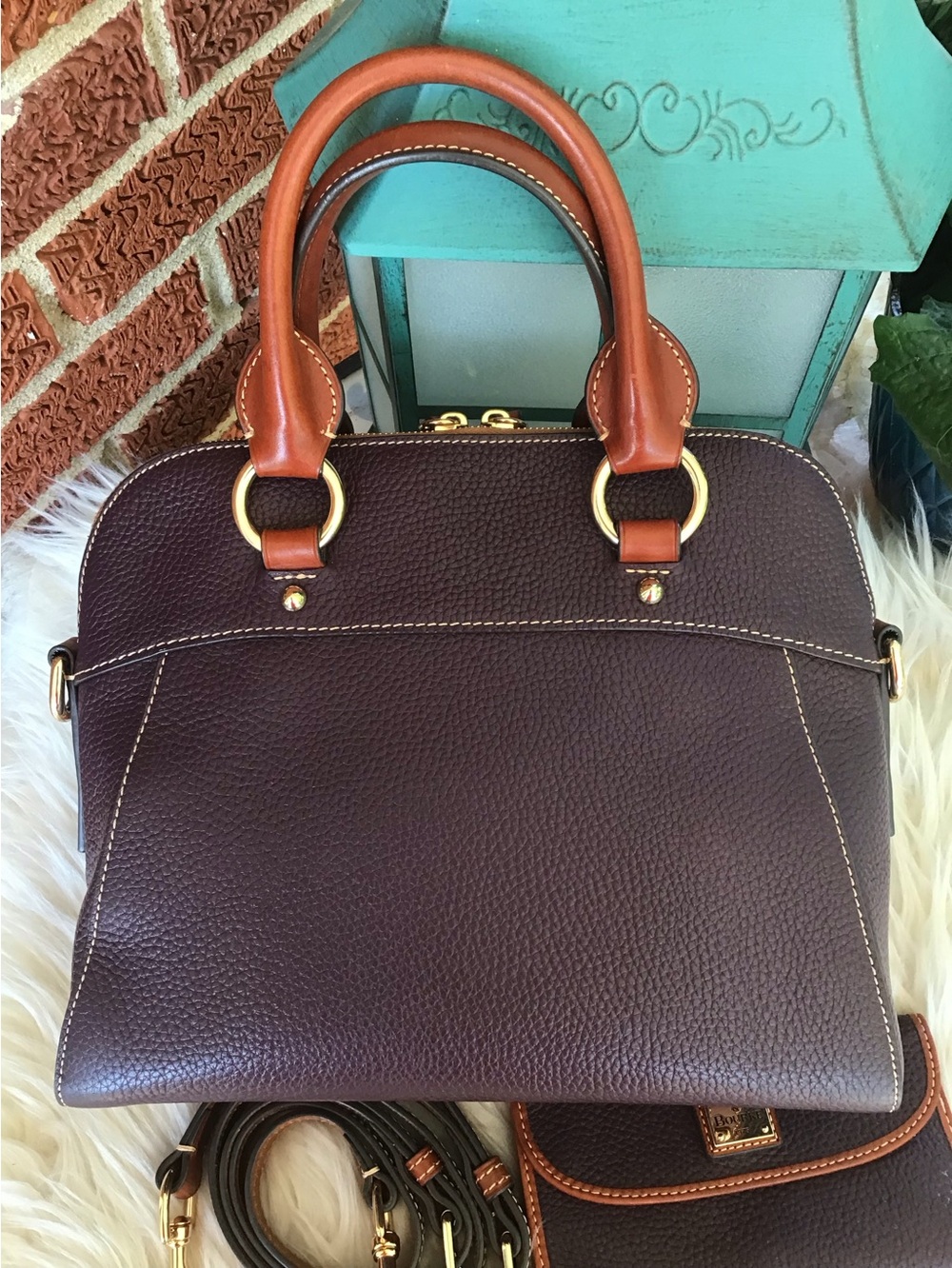 Dooney SET Cameron Satchel & Wallet Plum Wine - Picture 5 of 16
